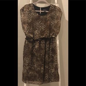 NWOT- Leopard print short sleeveless dress